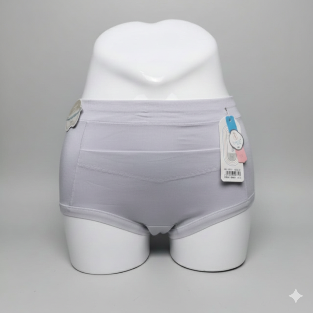 Skin, Light Gray - 2 Pieces Period Panty Combo